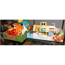 LOT OF VINTAGE FISHER PRICE TOYS