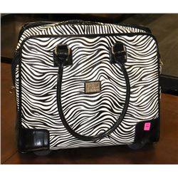 P& D ZEBRA PRINT TROLLEY BAG SET