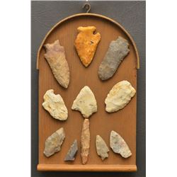 COLLECTION OF STONE SPEAR HEADS