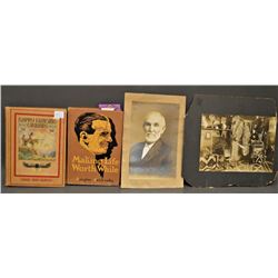COLLECTION OF ANTIQUE PHOTO AND BOOKS