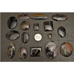 COLLECTION OF PICTURE AGATE CABS