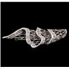 1.14 ctw Diamond Brooch - 18KT White Gold