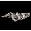 Image 1 : 1.14 ctw Diamond Brooch - 18KT White Gold