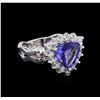 1.95 ctw Tanzanite and Diamond Ring - 14KT White Gold