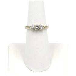 0.66 ctw Diamond Three Stone Ring - 14KT White Gold