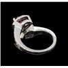 Image 3 : 1.22 ctw Tourmaline and Diamond Ring - 14KT White Gold