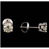 Image 2 : 14KT White Gold 1.19 ctw Diamond Solitaire Earrings