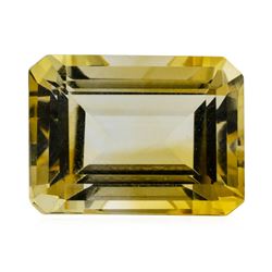 11.36 ct.Natural Emerald Cut Citrine Quartz