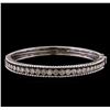 Image 1 : 2.30 ctw Diamond Bangle Bracelet - 14KT White Gold