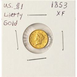 1853 $1 Liberty Head Gold Coin