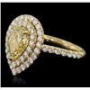 Image 1 : 14KT Yellow Gold 2.52 ctw Diamond Engagement Ring