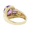 Image 3 : 2.70 ctw Amethyst and Diamond Ring - 14KT Yellow Gold