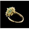 Image 3 : 2.65 ctw Emerald and Diamond Ring - 14KT Yellow Gold