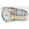 Image 4 : Rolex Mens 2 Tone Mother Of Pearl 3 ctw Channel Set Diamond Datejust Wristwatch