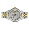 Image 7 : Rolex Mens 2 Tone 14K MOP Roman 3 ctw Channel Set Diamond Datejust Wristwatch