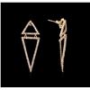 Image 2 : 0.90 ctw Diamond Earrings - 14KT Rose Gold