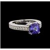 Image 1 : 14KT White Gold 1.98 ctw Tanzanite and Diamond Ring