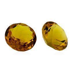 8.62 ctw.Natural Round Cut Citrine Quartz Parcel of Two