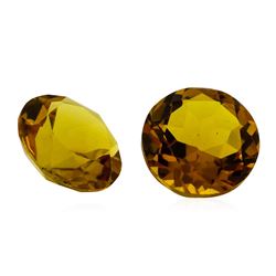 6.56 ctw.Natural Round Cut Citrine Quartz Parcel of Two