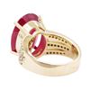 Image 3 : 11.80 ctw Ruby And Diamond Ring - 14KT Yellow Gold