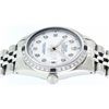 Image 5 : Rolex Mens Stainless Steel White Diamond & Sapphire 36MM Datejust Wristwatch