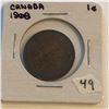 Image 1 : Very Nice 1908 Canada Large Cent in a Old Holder