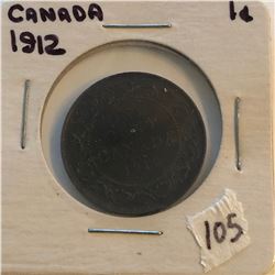 Very Nice 1912 Canada Large Cent in a Old Holder