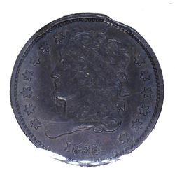 1835 Classic Head 1/2C About Unc