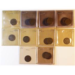1864-1873 Indian Cents, 23 pieces