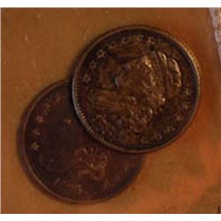1832-1835 Bust Half Dimes, 2 pieces
