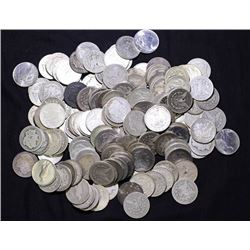 Morgan and Peace Dollars, 158 pieces, all culls