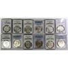 Image 1 : 1880-1925 Morgan Dollars, Graded VAM group of 12