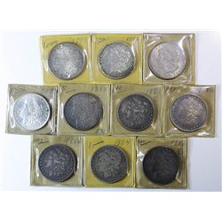 1880-1884 Morgan Dollars, 10 pieces