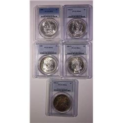 1881-S/1904-O Morgan Dollars, PCGS choice graded group