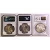 Image 2 : 1881-S/1886-S Morgan Dollars, group of three colorful graded