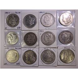 1896-O, 1896-S (2), 1899 (2), 1903 (6), 1903-S Morgan Dollars, Semi-Key Dates