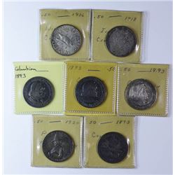 Commemorative Halves, 7 Pieces