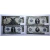 Image 1 : Large Size Silver Certificates and a Large Size Federal Reserve Note, 4 pieces
