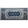 Image 2 : 1882, $5 National Bank Note, Brown Back, Philadelphia, Pa, The Market Street Bank, NB