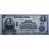 Image 1 : 1902, $5 National Bank Note, Plain Back, Pittsburgh, Pa, First National Bank