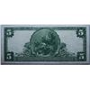 Image 2 : 1902, $5 National Bank Note, Plain Back, Pittsburgh, Pa, First National Bank