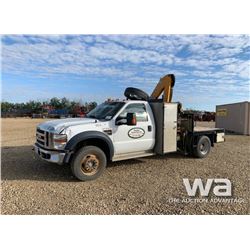 2008 FORD F550 SUPER DUTY 4X4 BOOM TRUCK