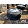 Image 2 : (2) GRIZZLY 11R24.5 TRUCK TIRES & RIMS