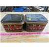 Image 1 : LOT OF 2 TINS WITH ROSE DESIGN