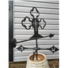 Image 1 : METAL WEATHER VANE, HAND CRAFTED (COMPLETE, WORKING) *30" TALL, 40" ARROW*