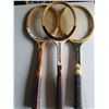 Image 1 : LOT OF 3 VINTAGE WOODEN TENNIS RACKETS (EXCELLENT CONDITION- STILL USABLE)