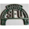 Image 1 : SASK FARMERS UNION LICENSE PLATE TOPPER