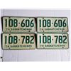 Image 1 : 2 MATCHING PAIRS OF 1974 LICENSE PLATES (EXCELLENT CONDITION)