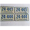 Image 1 : 2 PAIRS OF 1976 LICENSE PLATES WITH CONSECUTIVE NUMBERS