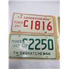 Image 2 : LOT OF FOUR SASK. POWER UNIT LICENSE PLATES (NOS)